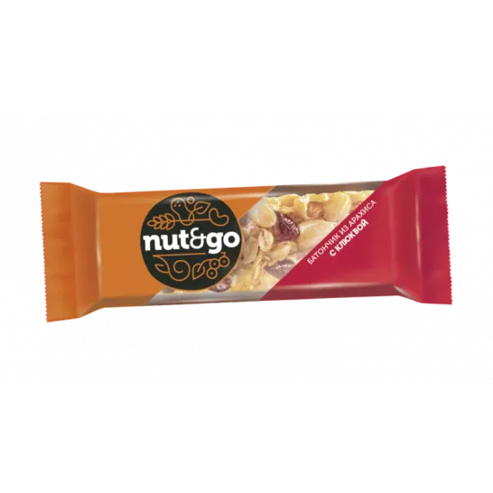 Батончик Nut&go из арахиса с клюквой